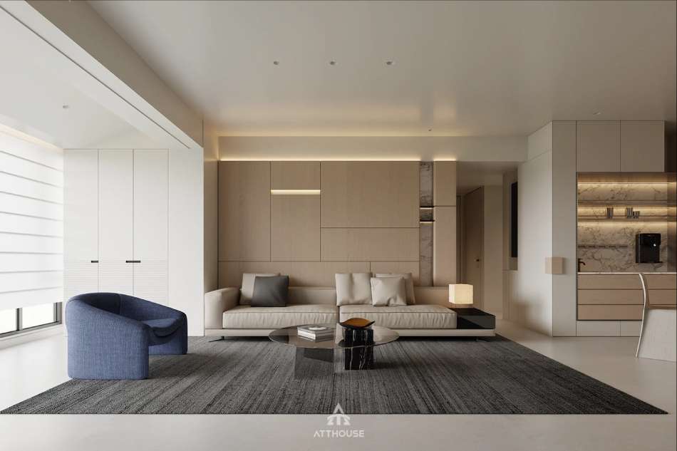 Thiết kế nội thất chung cư phòng khách phong cách hiện đại