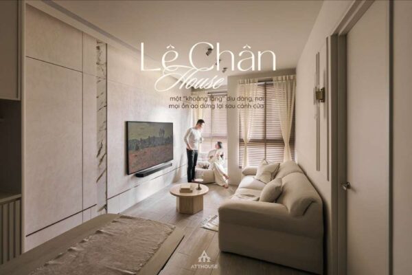 Thiết kế nhà phố tại quận Lê Chân mang phong cách “Creamy & Modern”, kết hợp hài hòa giữa vẻ đẹp hiện đại và cảm giác ấm áp, thư giãn. Gam màu sáng nhẹ cùng những đường cong mềm mại tạo nên tổng thể tinh tế và thanh lịch. Không gian mở ngập tràn ánh sáng giúp ngôi nhà trở thành chốn nghỉ ngơi yên bình giữa nhịp sống đô thị sôi động.
