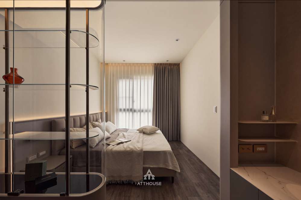 Thiết kế phòng ngủ master nhà phố Lê Chân phong cách hiện đại – Bản Giao Hưởng Ngọt Ngào Giữa Lòng Phố Thị Sầm Uất