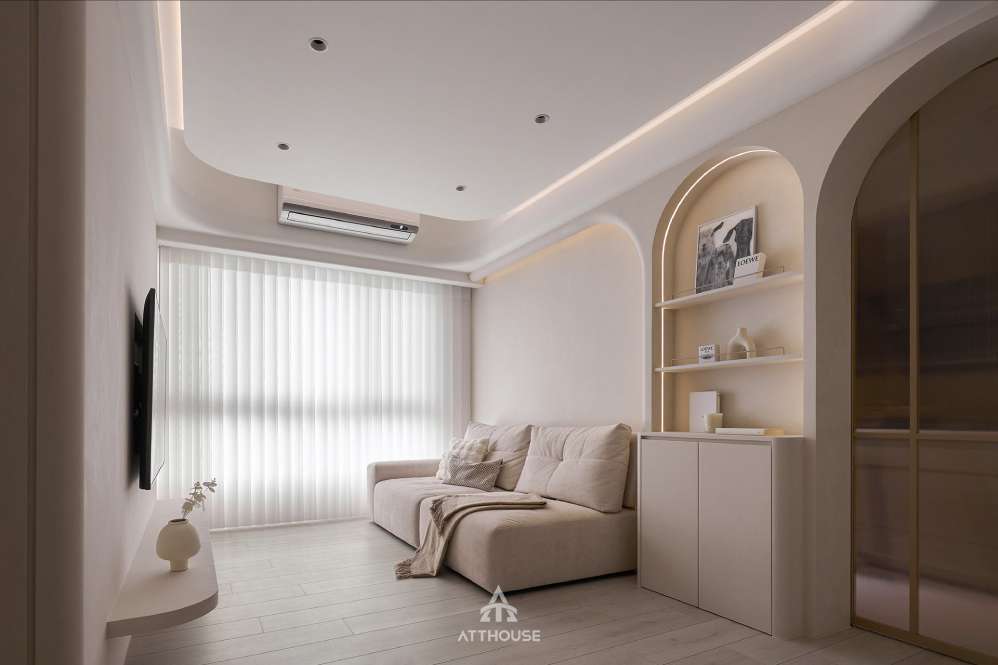 Thiết kế căn hộ 2 phòng ngủ phong cách Hiện đại mix Japandi