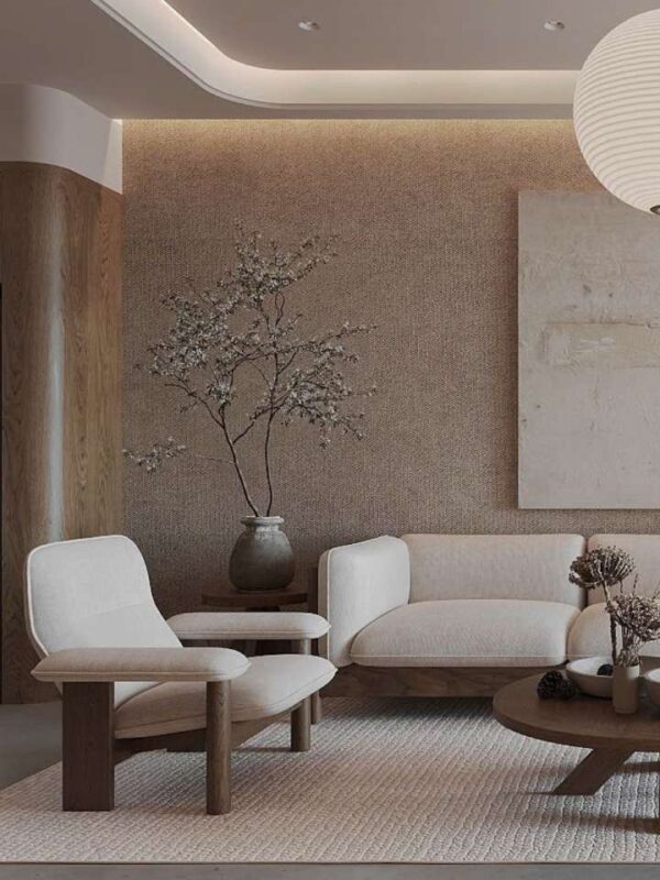 Thiết Kế phòng khách Nhà Phố An Đồng phong cách Hiện đại Japandi – Khi Mỗi Khoảng Không Đều Mang Đến Sự Bình Yên