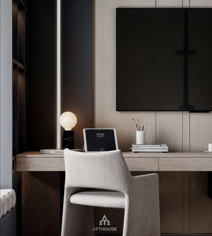 Thiết kế nội thất phòng ngủ giường đôi đẹp, sang trọng tại căn hộ The Minato Residence