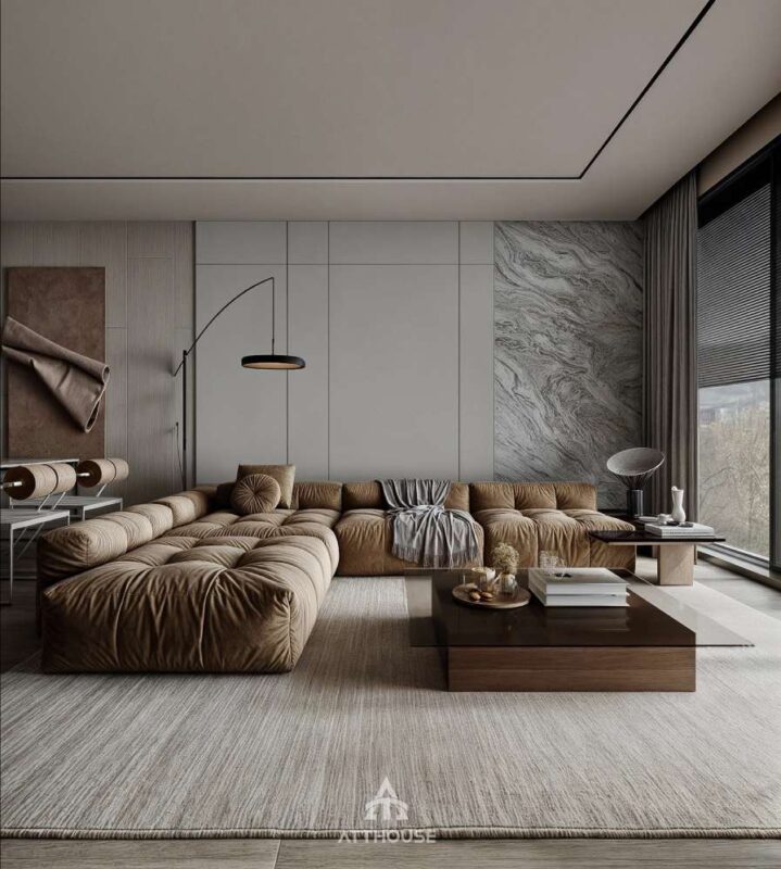 Thiết kế không gian phòng khách tại thiết kế nội thất căn hộ The Minato Residence phong cách Modern