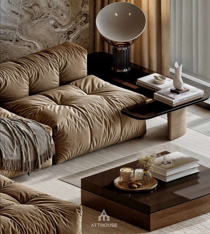 Thiết kế nội thất không gian phòng khách tại căn hộ The Minato Residence phong cách Modern