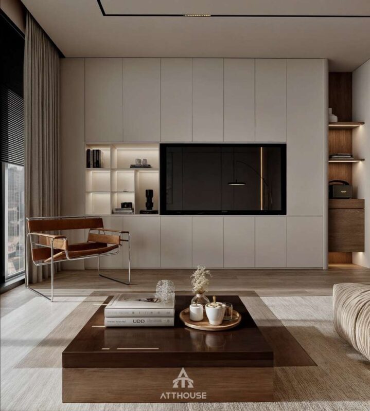 Thiết kế nội thất không gian phòng khách tiện nghi tại căn hộ The Minato Residence