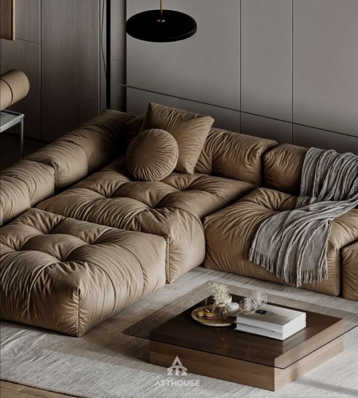 Thiết kế nội thất phòng khách căn hộ The Minato Residence phong cách hiện đại