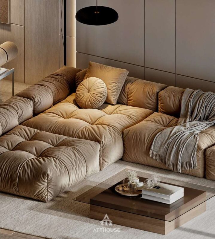 Thiết kế nội thất phòng khách đẹp tại căn hộ The Minato Residence