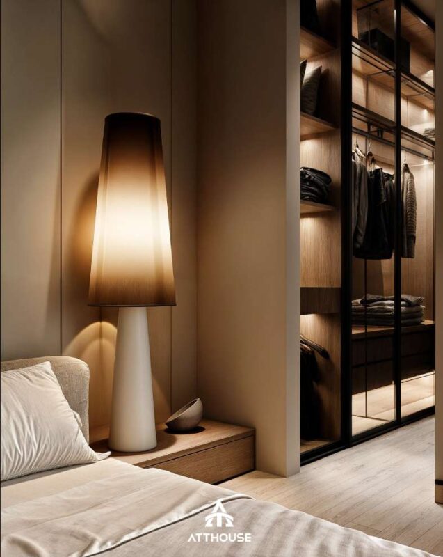 Thiết kế phòng ngủ master phong cách hiện đại  tại căn hộ The Minato Residence