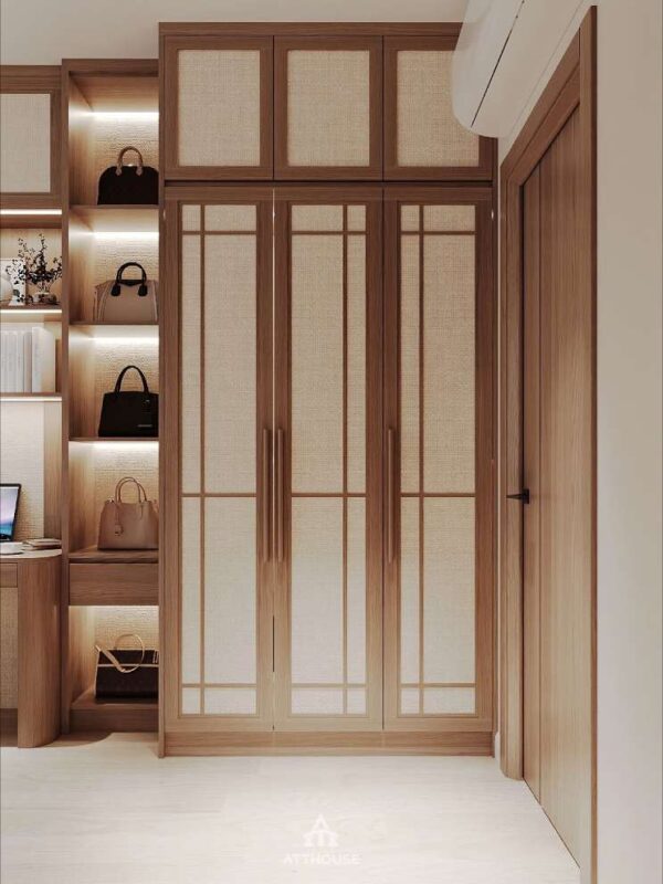 Phòng ngủ ông bà đậm chất thẩm mỹ tại thiết kế biệt thự Vinhomes Vũ Yên Villa