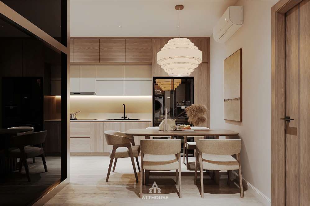 Phòng bếp đẳng cấp tại thiết kế biệt thự Vinhomes Vũ Yên Villa