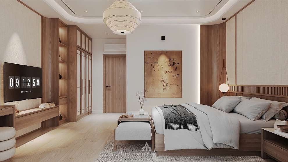 Phòng ngủ cao cấp tại thiết kế biệt thự Vinhomes Vũ Yên Villa