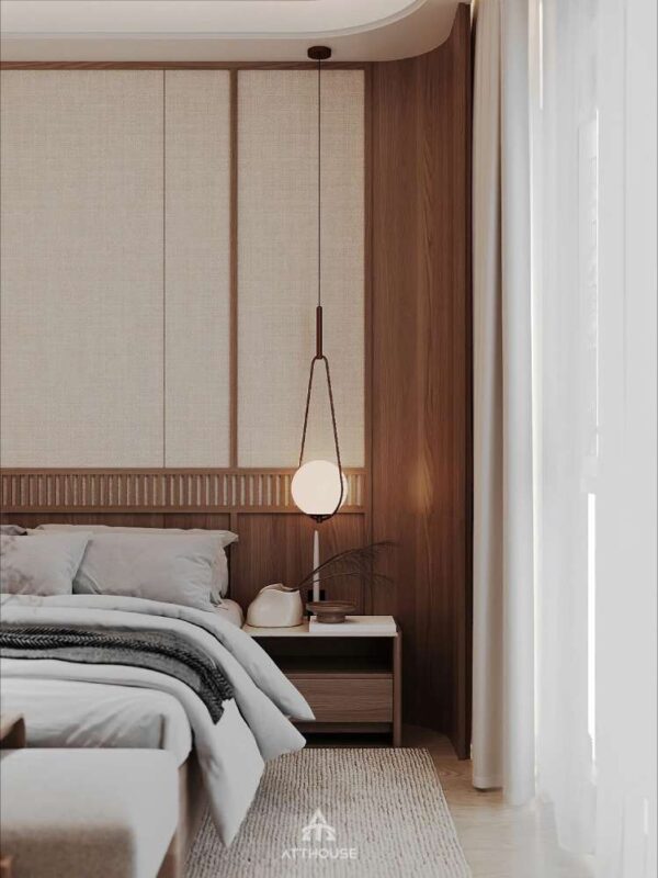 Phòng ngủ đầy cuốn hút tại thiết kế biệt thự Vinhomes Vũ Yên Villa