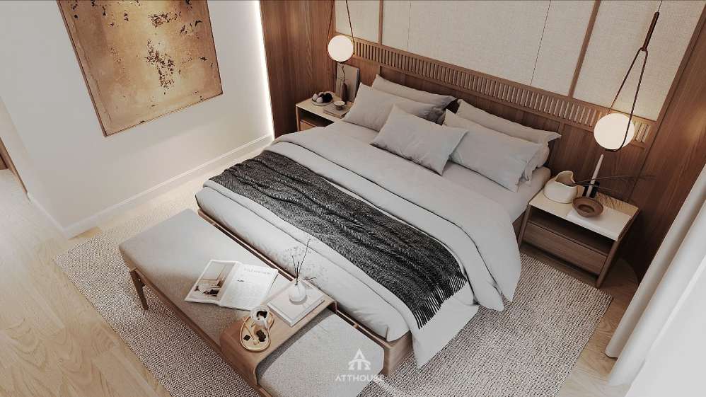 Phòng ngủ mang vẻ đẹp vượt thời gian tại thiết kế biệt thự Vinhomes Vũ Yên Villa
