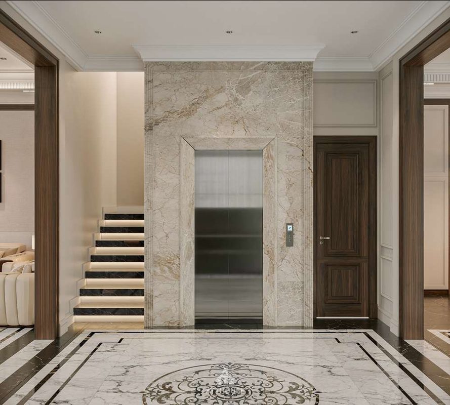 Thiết kế sảnh sang trọng tại biệt thự Vinhomes Royal Island Vũ Yên