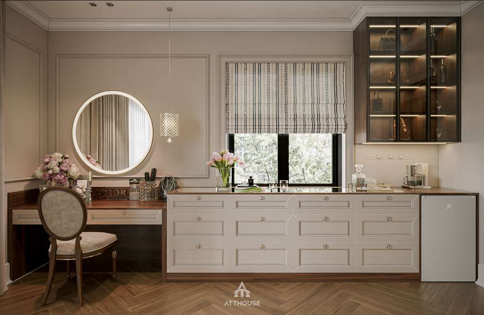 Thiết kế phòng ngủ Master sang trọng tại biệt thự Vinhomes Royal Island Vũ Yên