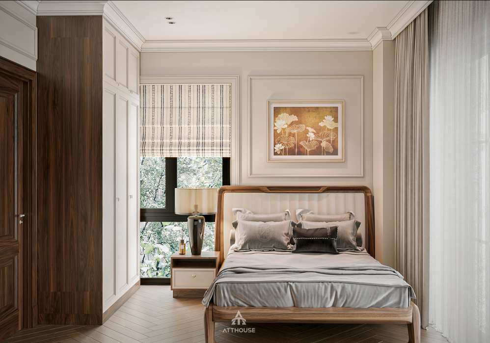 Thiết kế phòng ngủ  bà phong cách Neo Classic Contemporary tại biệt thự Vinhomes Royal Island Villa