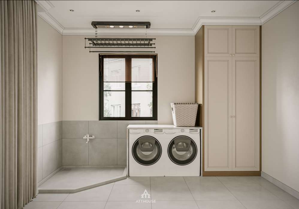 Thiết kế phòng giặt phong cách Neo Classic Contemporary tại biệt thự Vinhomes Royal Island Vũ Yên