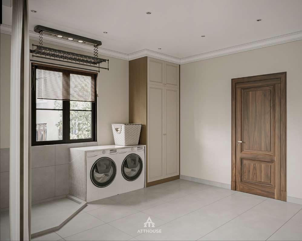 Thiết kế nội thất phòng giặt phong cách Neo Classic Contemporary tại biệt thự Vinhomes Royal Island Vũ Yên
