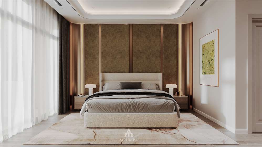 Thiết kế phòng ngủ master nhà phố Hải Phòng phong cách Contemporary Organic Luxury - Một chuẩn sống để trở về, để kết nối các thế hệ và để phản ánh gu thẩm mỹ