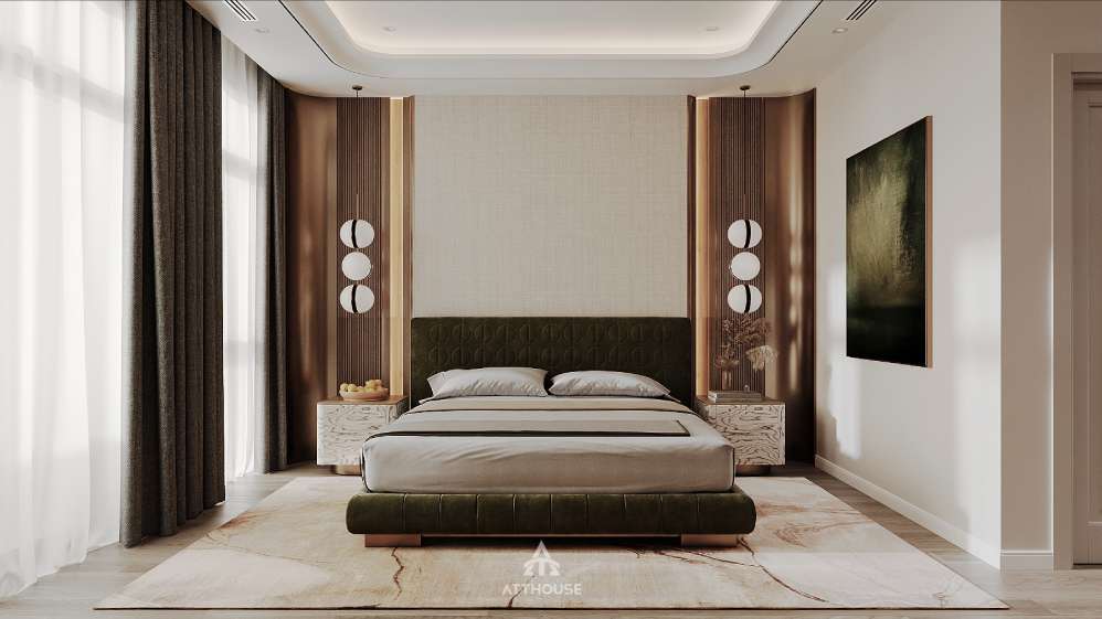 Thiết kế phòng ngủ ông bà nhà phố Hải Phòng phong cách Contemporary Organic Luxury - Một chuẩn sống để trở về, để kết nối các thế hệ và để phản ánh gu thẩm mỹ