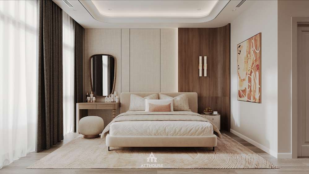 Thiết kế phòng ngủ con gái nhà phố Trực Cát House phong cách Contemporary Organic Luxury - Một chuẩn sống để trở về, để kết nối các thế hệ và để phản ánh gu thẩm mỹ