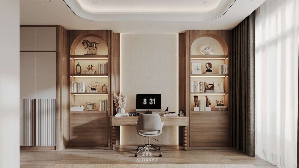 Thiết kế nội thất nhà phố Trực Cát House đề cao sự mềm mại và cá tính riêng.

