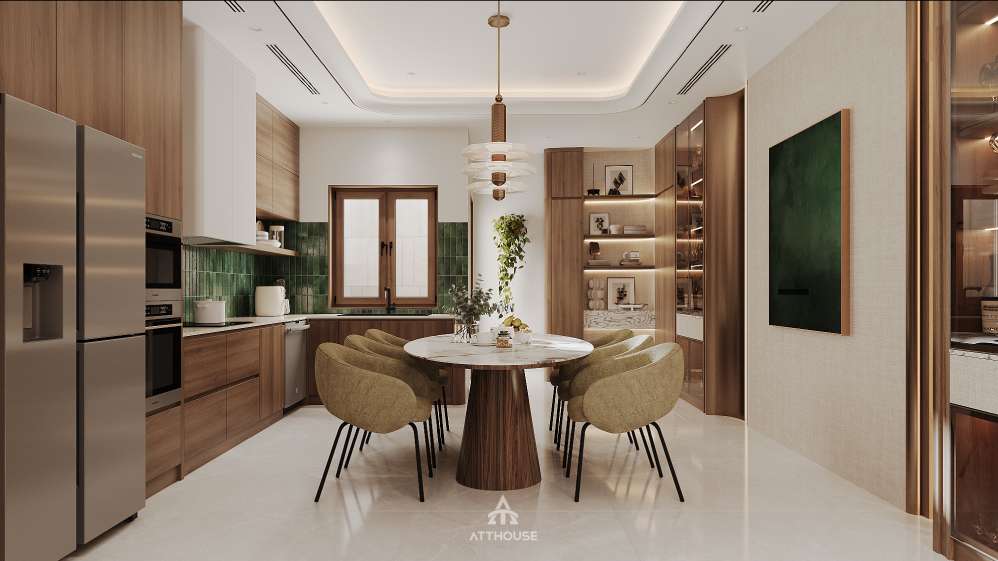 Thiết kế phòng bếp nhà phố Trực Cát House phong cách Contemporary Organic Luxury - Một chuẩn sống để trở về, để kết nối các thế hệ và để phản ánh gu thẩm mỹ
