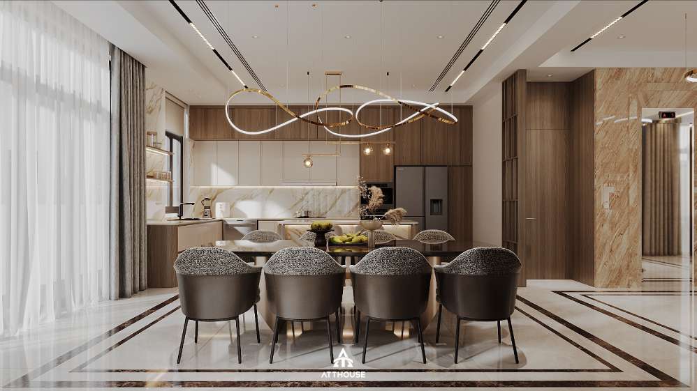 Thiết kế nội thất phòng bếp phong cách Contemporary Luxury tại Vinhomes Royal Island