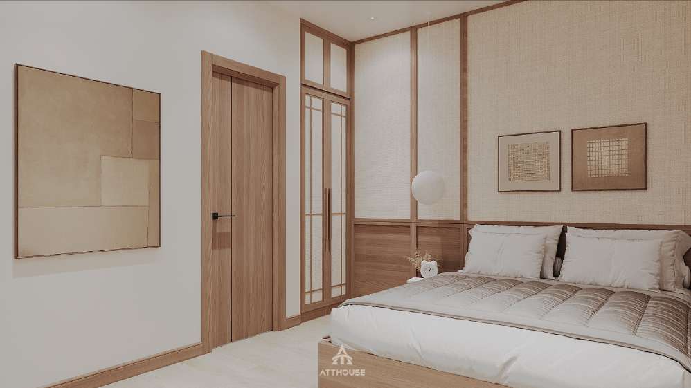Không gian phòng ngủ 4  tiện nghi tại thiết kế biệt thự Vinhomes Royal Island