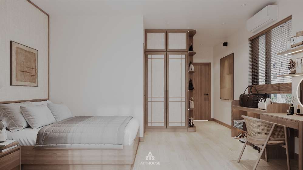 Không gian phòng ngủ 3 thời thượng tại thiết kế biệt thự Vinhomes Royal Island