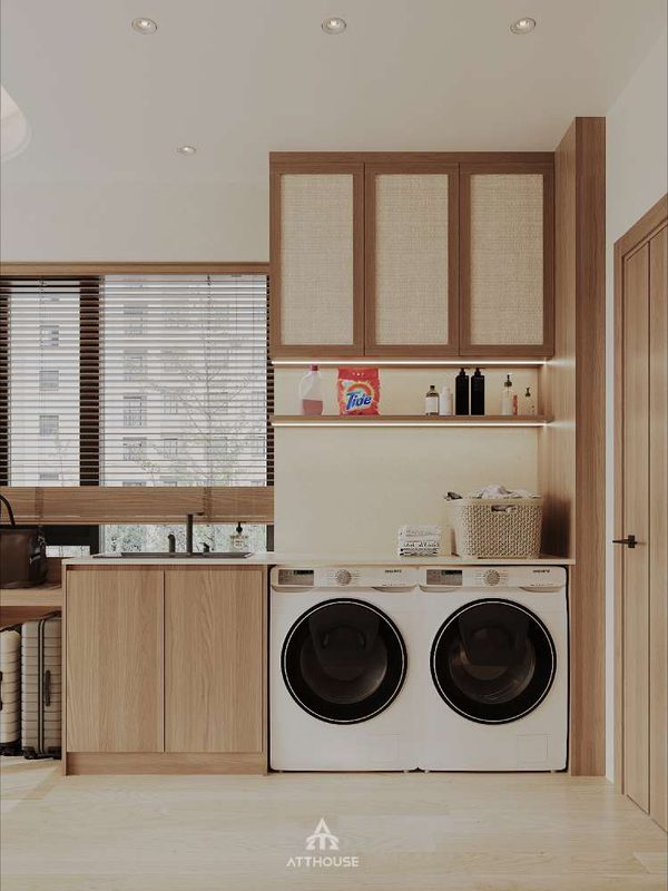 Khu vực giặt đồ phong cách Modern Classic tại thiết kế biệt thự Vinhomes Royal Island